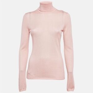 Gabriela Hearst - Cashmere and Silk - Pink Turtleneck Sweater